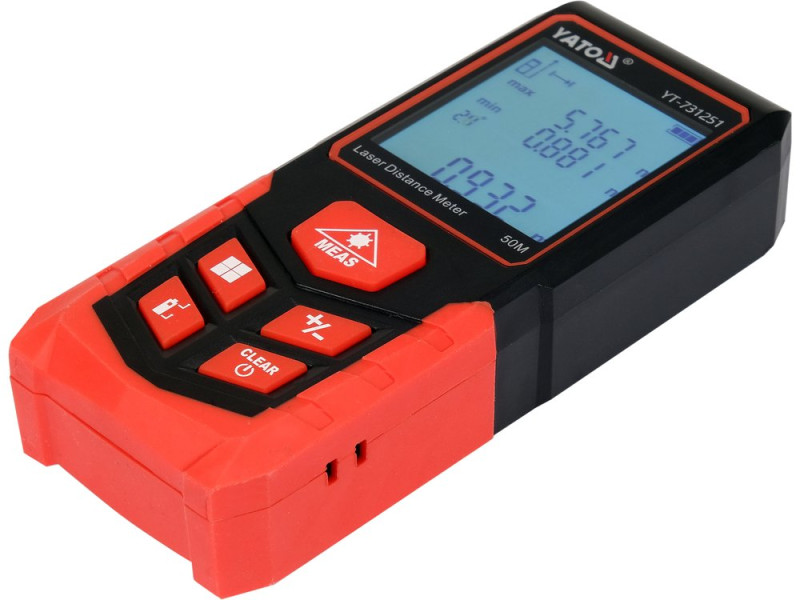 Дальномер лазерный YATO YT-731251, 50 м, ±2 мм, класс 2