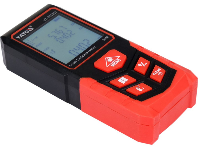 Дальномер лазерный YATO YT-731251, 50 м, ±2 мм, класс 2