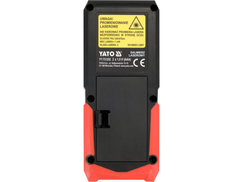 Далекомір лазерний YATO YT-731252, 100 м, ±2 мм, клас 2