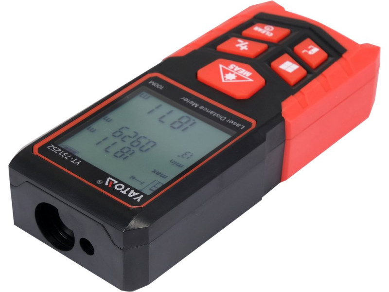 Далекомір лазерний YATO YT-731252, 100 м, ±2 мм, клас 2