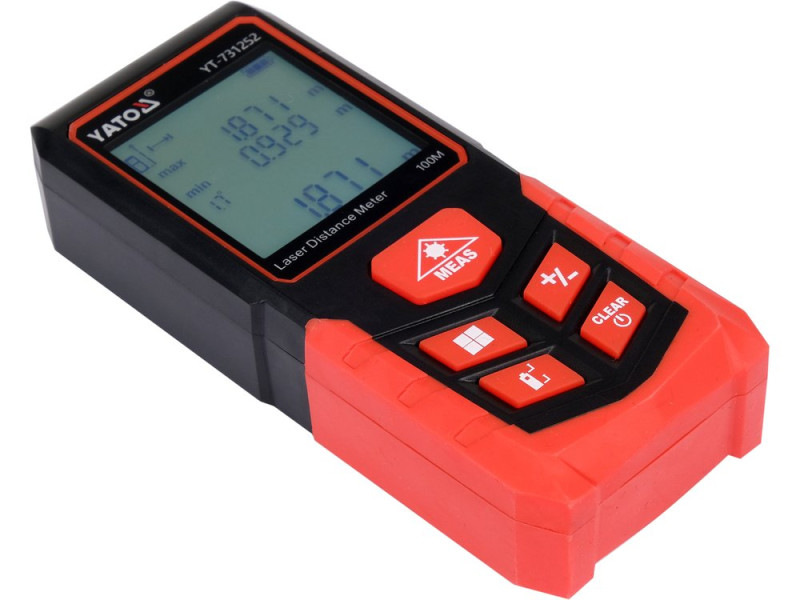 Далекомір лазерний YATO YT-731252, 100 м, ±2 мм, клас 2