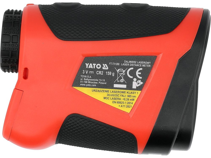 Далекомір лазерний телескопічний YATO YT-731290, 1000 м