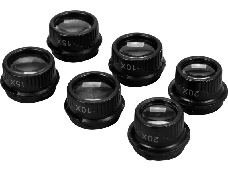 Лупи на голову з підсвіткою YATO: 2 LED, 4 пари з кратністю: х10, х15, х20, х25 (YT-73840)