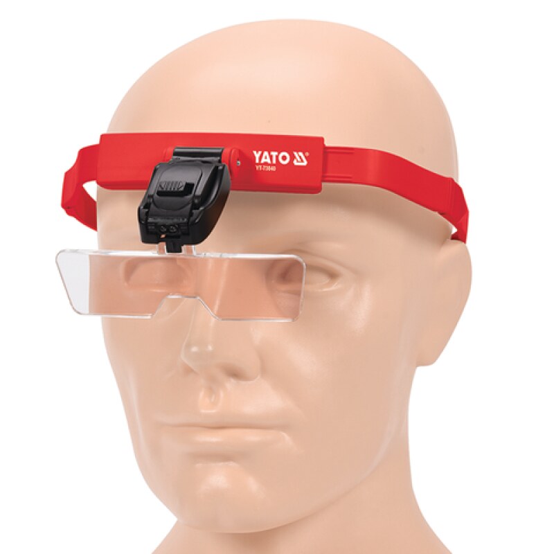 Лінза на голову з підсвіткою YATO: 2 LED, 5 шт. з кратністю: 1х, 1.5х, 2х, 2.5х, 3.5х (YT-73842)