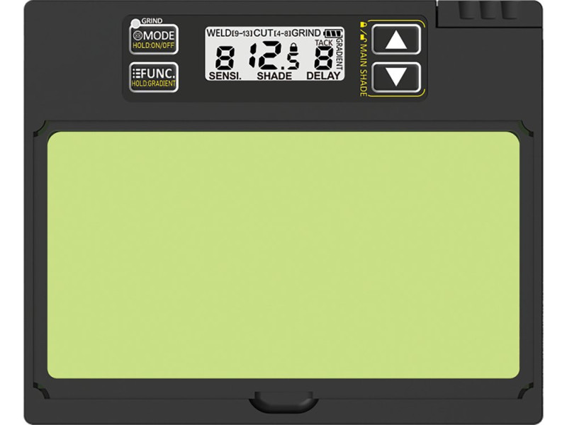 Маска електрозварювальника YATO TRUE COLOR з автозатемнюв фільтром 110х 90х 9,7 мм, вічко- 100х53 мм (YT-73936)
