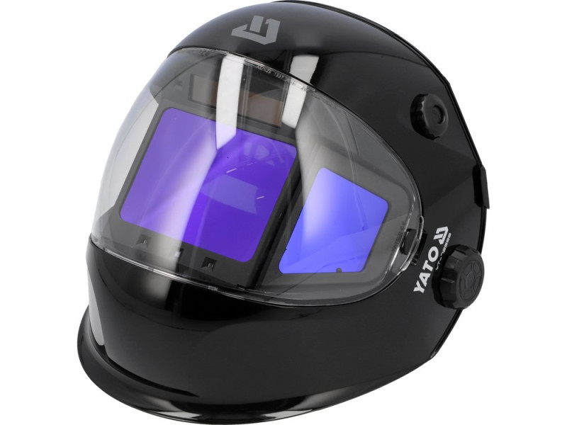 Маска електрозварювальника YATO TRUE COLOR з автозатемнюв фільтром 117х 156х 9,4мм, вічко- 108х82 мм (YT-73938)