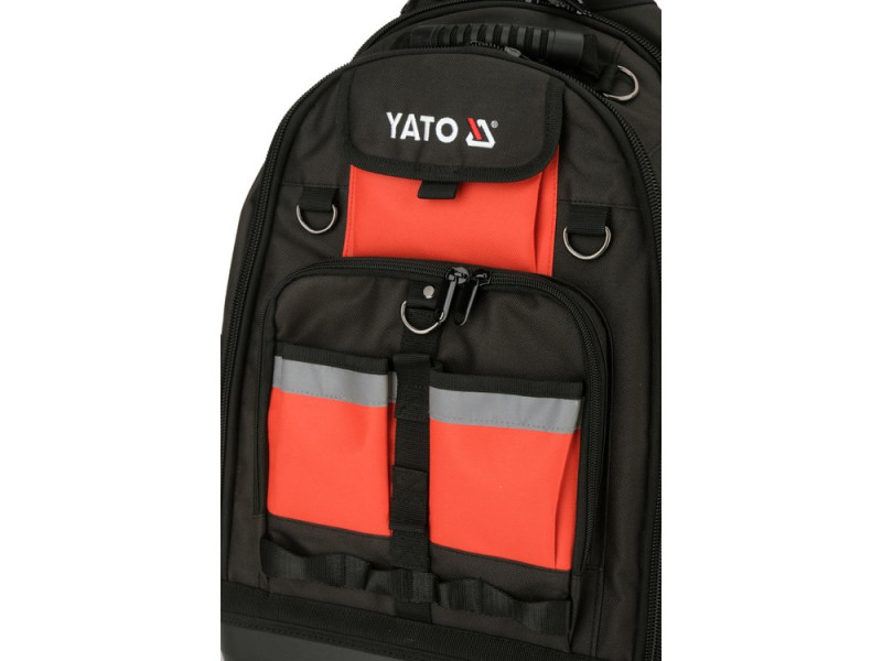 Рюкзак для інструментів YATO на 2 колесах, 370x230x570 мм, 48 л. з телескоп. ручкою, тверде дно (YT-74288)