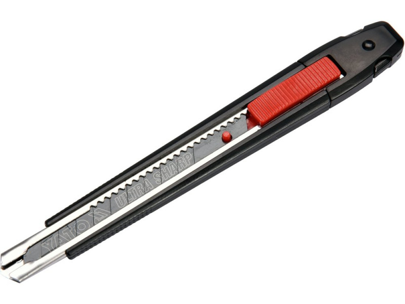 Нож с отламывающимся лезвием 9 мм YATO YT-75003, корпус металл, SK2H