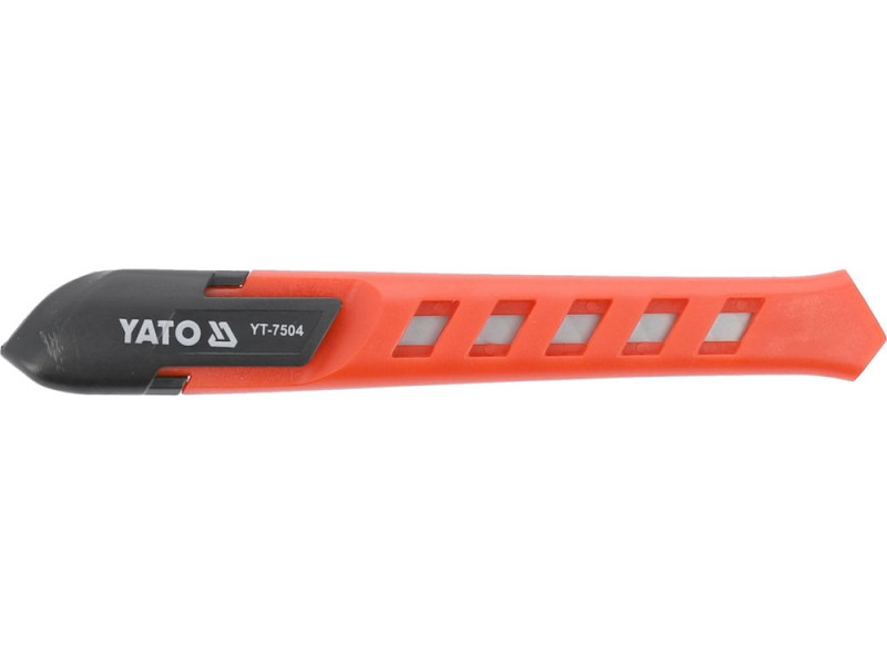 Нож с отламывающимся лезвием 9 мм YATO YT-7504, SK2, корпус ABS