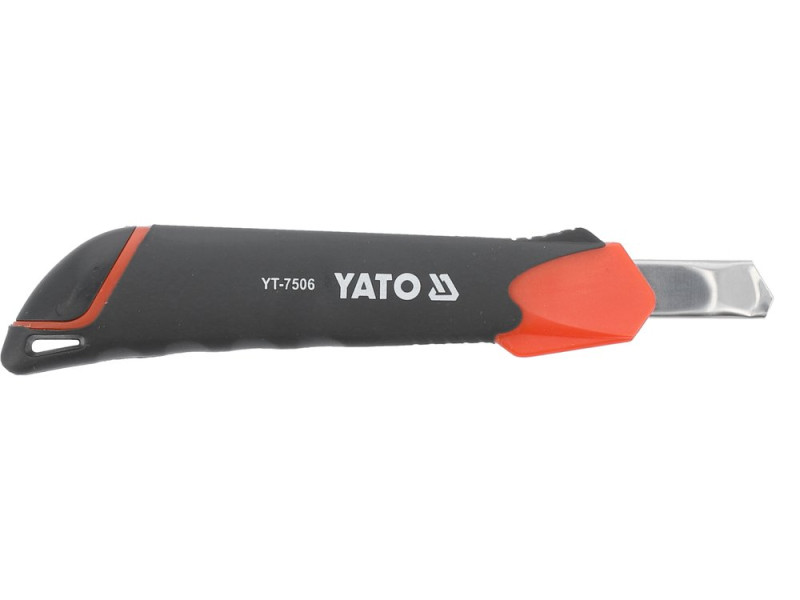 Ніж з відламним лезом 9 мм YATO YT-7506, SK2, фіксатор, ABS/TPR