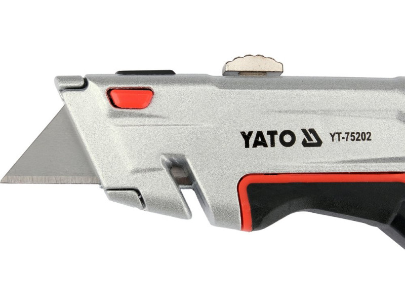 Ніж з висувним трапецієподібним лезом YATO YT-75202, SK5, 1+3 леза