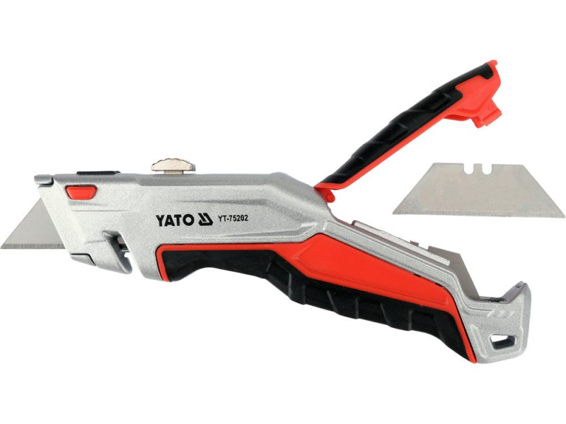 Ніж з висувним трапецієподібним лезом YATO YT-75202, SK5, 1+3 леза