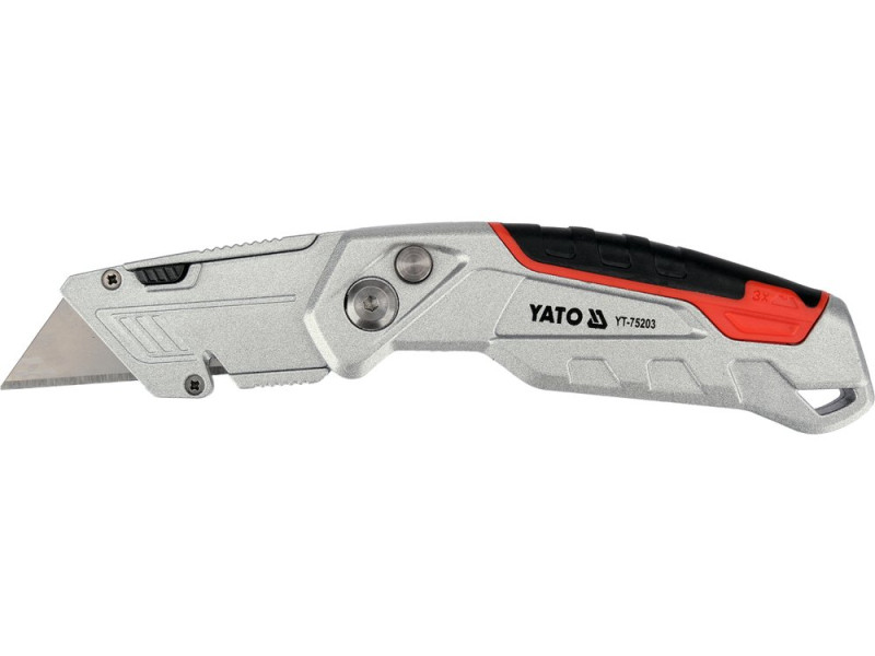 Ніж з висувним трапецієподібним лезом YATO YT-75203, SK5, 1+3 леза
