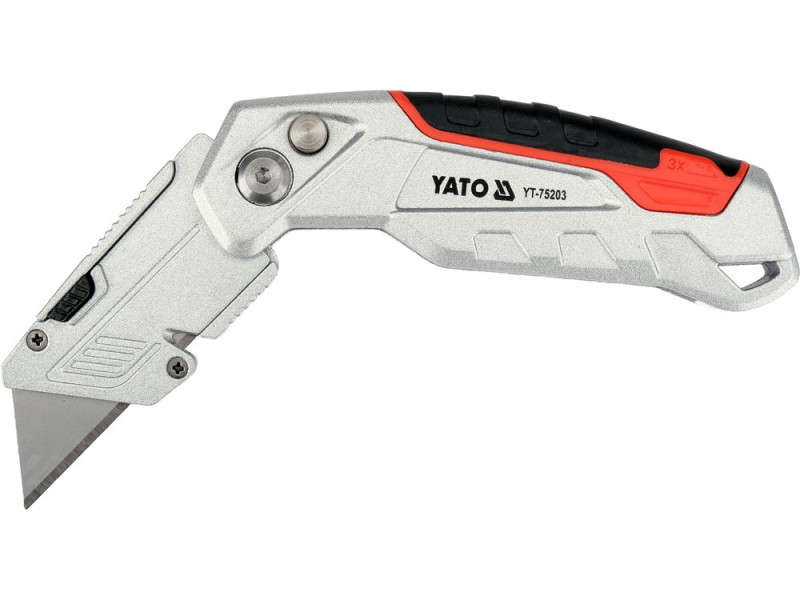 Ніж з висувним трапецієподібним лезом YATO YT-75203, SK5, 1+3 леза