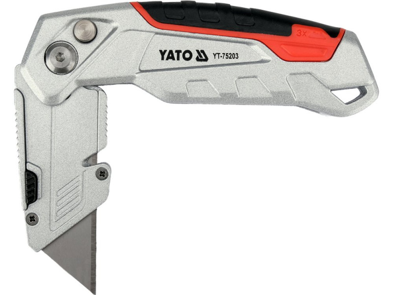 Ніж з висувним трапецієподібним лезом YATO YT-75203, SK5, 1+3 леза