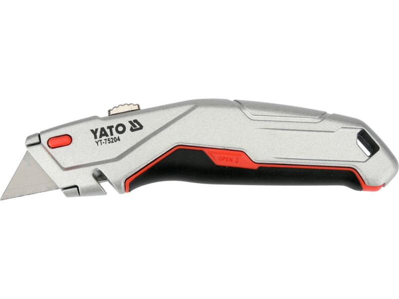 Ніж з висувним трапецієподібним лезом YATO YT-75204, SK5, 1+4 леза