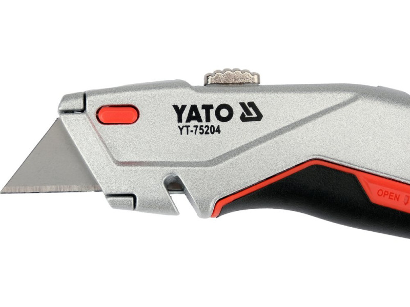 Ніж з висувним трапецієподібним лезом YATO YT-75204, SK5, 1+4 леза