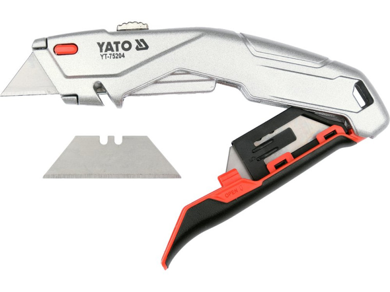 Ніж з висувним трапецієподібним лезом YATO YT-75204, SK5, 1+4 леза