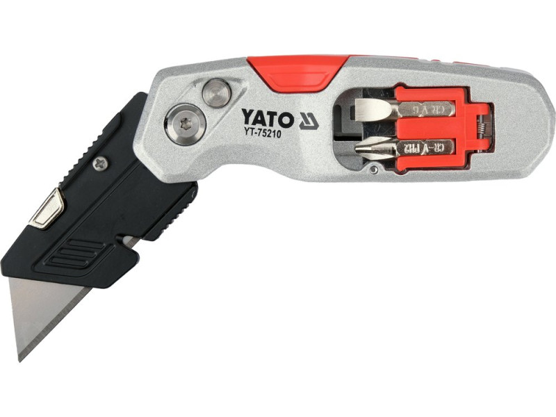 Ніж з висувним трапецієподібним лезом YATO YT-75210, SK5, 2 біти CrV