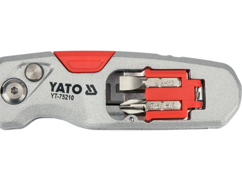 Ніж з висувним трапецієподібним лезом YATO YT-75210, SK5, 2 біти CrV