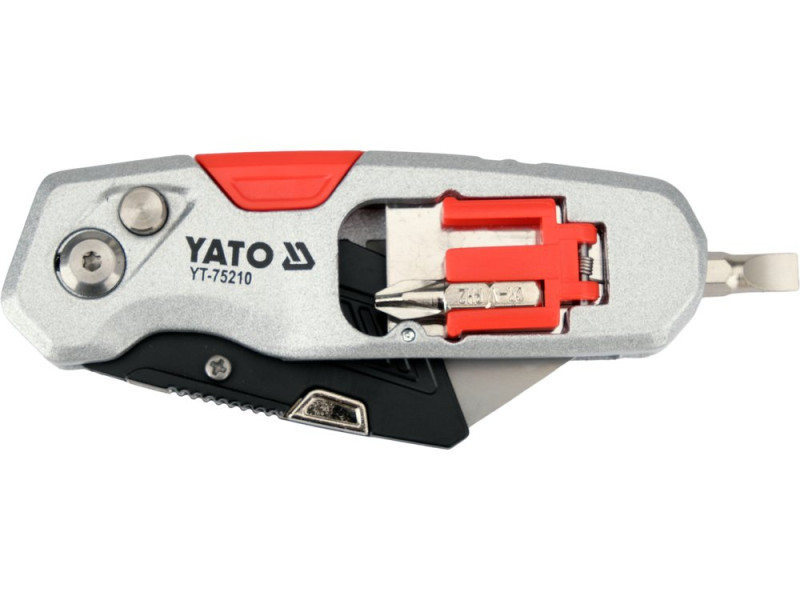 Ніж з висувним трапецієподібним лезом YATO YT-75210, SK5, 2 біти CrV