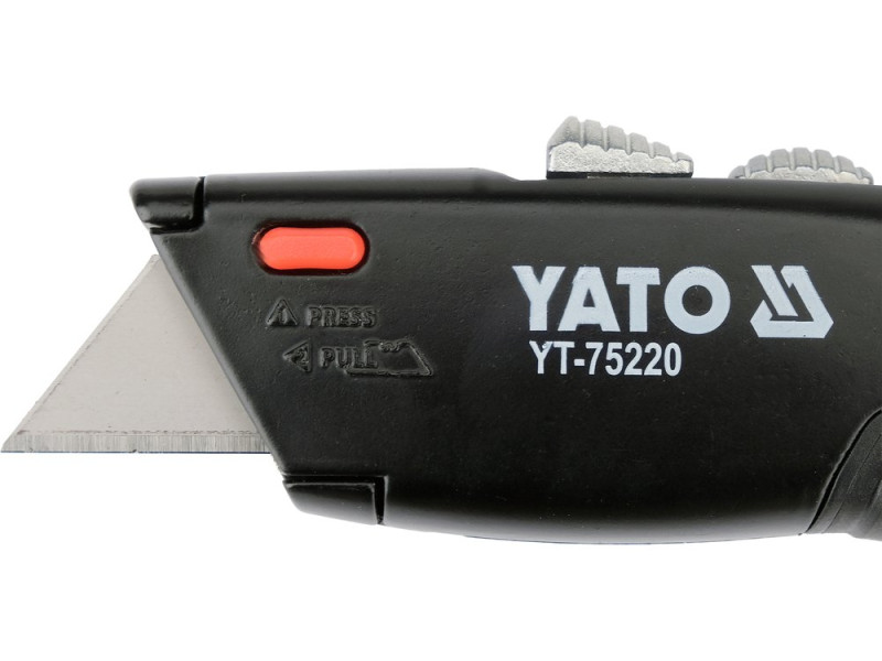 Нож двойной с трапециевидным и крючковым лезвием YATO YT-75220, SK5