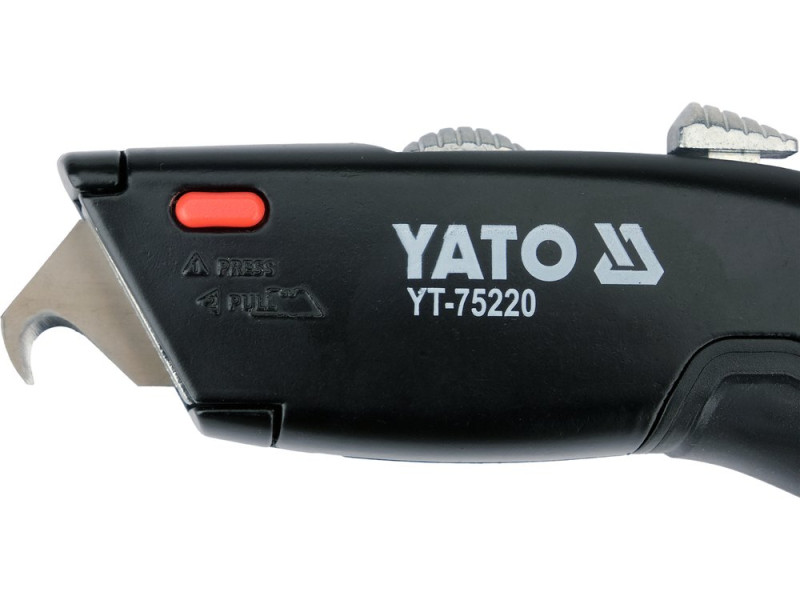 Нож двойной с трапециевидным и крючковым лезвием YATO YT-75220, SK5