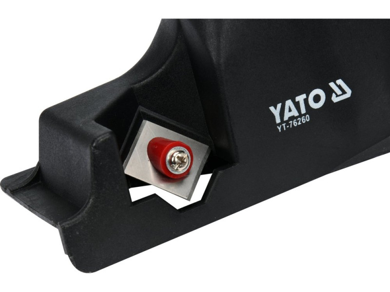 Рубанок для снятия фаски г/к плит YATO: t=9,5-15 мм, 2 лезвия, L=240х60 мм (YT-76260)