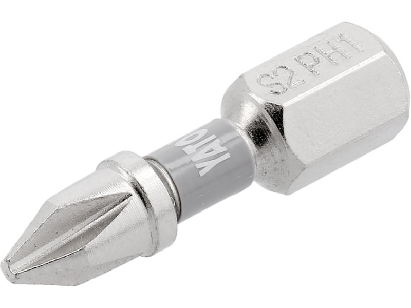 Набор бит Phillips PH1 25 мм YATO YT-78000, 1/4", S2, 2 шт