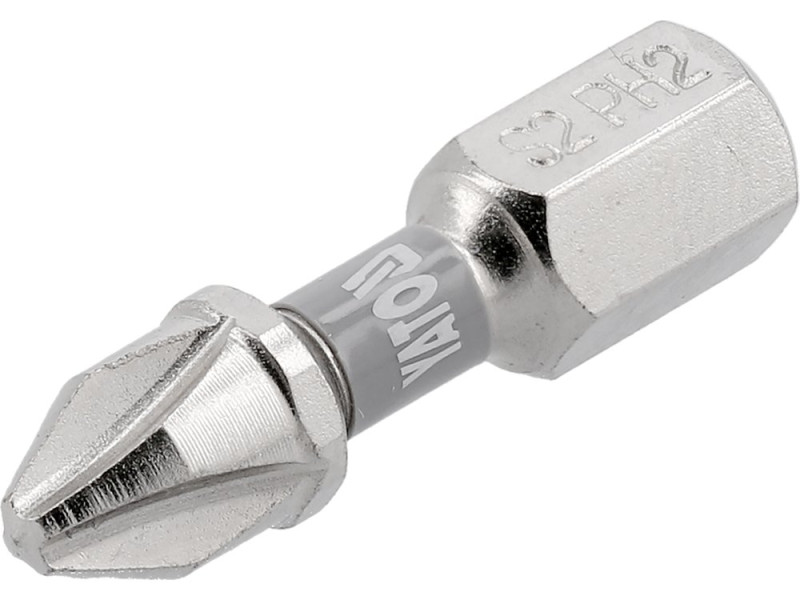 Набор бит Phillips PH2 25 мм YATO YT-78001, 1/4", S2, 2 шт