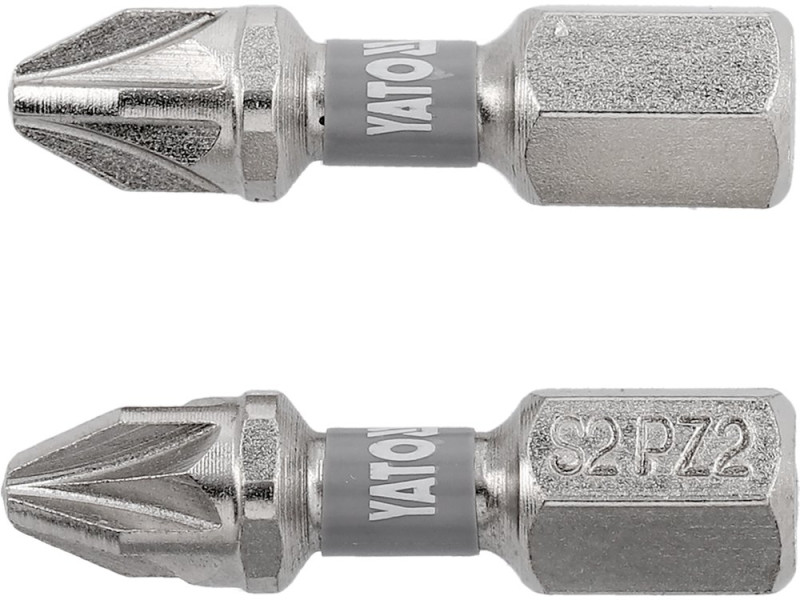 Набір біт Pozidriv PZ2 25 мм YATO YT-78004, 1/4", S2, 2 шт