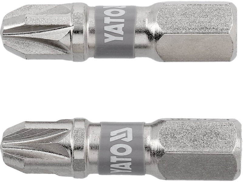 Набір біт Pozidriv PZ3 25 мм YATO YT-78005, 1/4", S2, 2 шт
