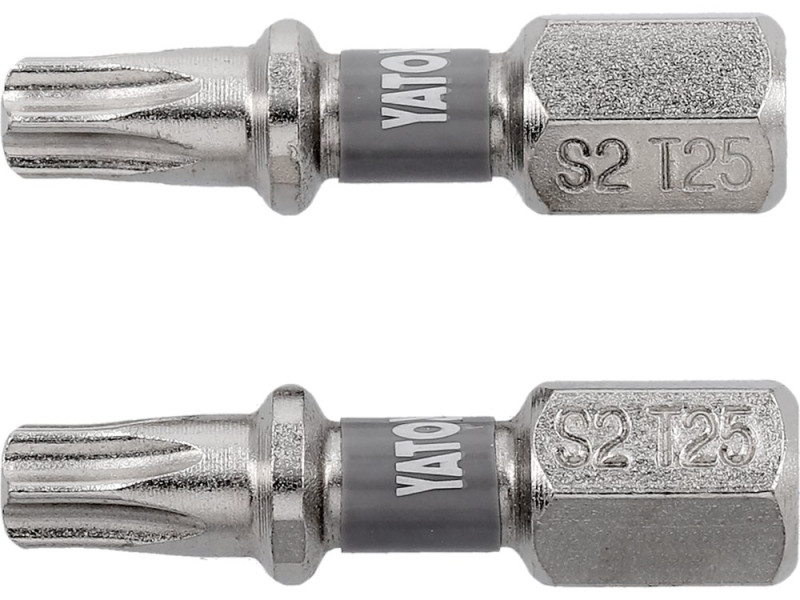 Набір біт Torx T25 25 мм YATO YT-78014, 1/4", S2, 2 шт