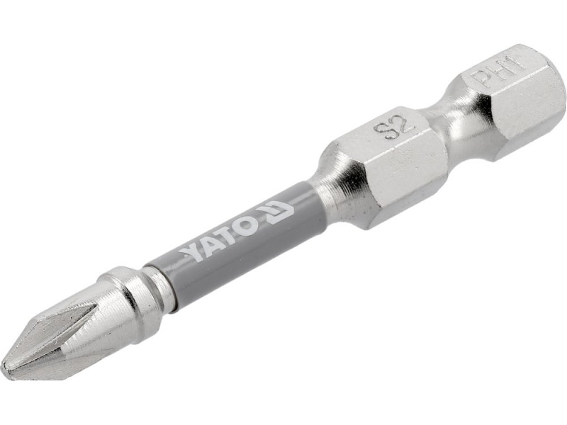 Набор бит Phillips PH1 50 мм YATO YT-78020, 1/4", S2, 2 шт