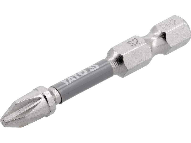 Набор бит Phillips PH2 50 мм YATO YT-78021, 1/4", S2, 2 шт