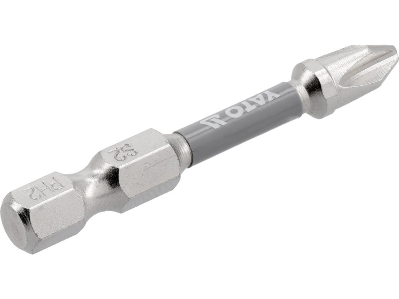 Набор бит Phillips PH2 50 мм YATO YT-78021, 1/4", S2, 2 шт