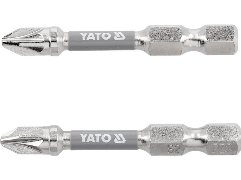 Насадка викруткова YATO PZ2 х 50мм. HEX 1/4", покрита нікелем, 2шт. (YT-78024)