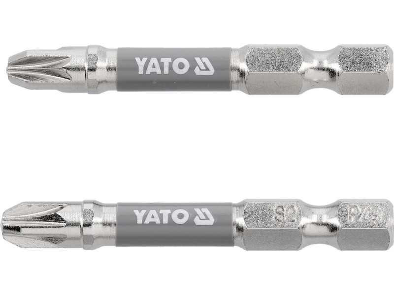 Набір біт Pozidriv PZ3 50 мм YATO YT-78025, 1/4", S2, 2 шт