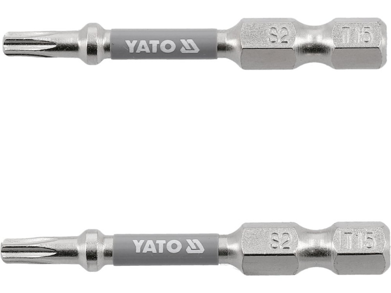 Набір біт Torx T15 50 мм YATO YT-78032, 1/4", S2, 2 шт