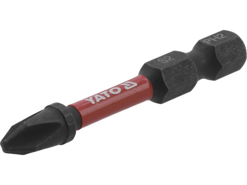 Набор бит ударных Phillips PH2 1/4" 50 мм YATO YT-78041, S2, 2 шт