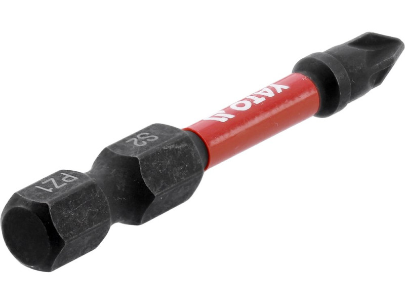 Набір біт ударних Pozidriv PZ1 1/4" 50 мм YATO YT-78043, S2, 2 шт