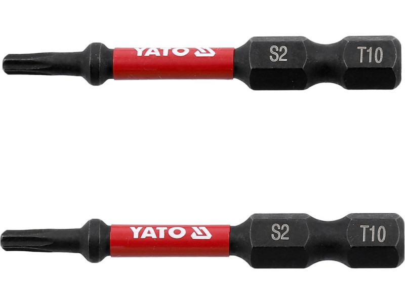 Набір біт ударних Torx T10 1/4" 50 мм YATO YT-78051, S2, 2 шт