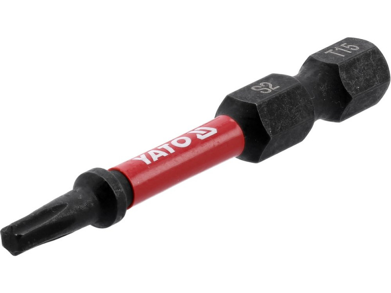 Набор бит ударных Torx T15 1/4" 50 мм YATO YT-78052, S2, 2 шт