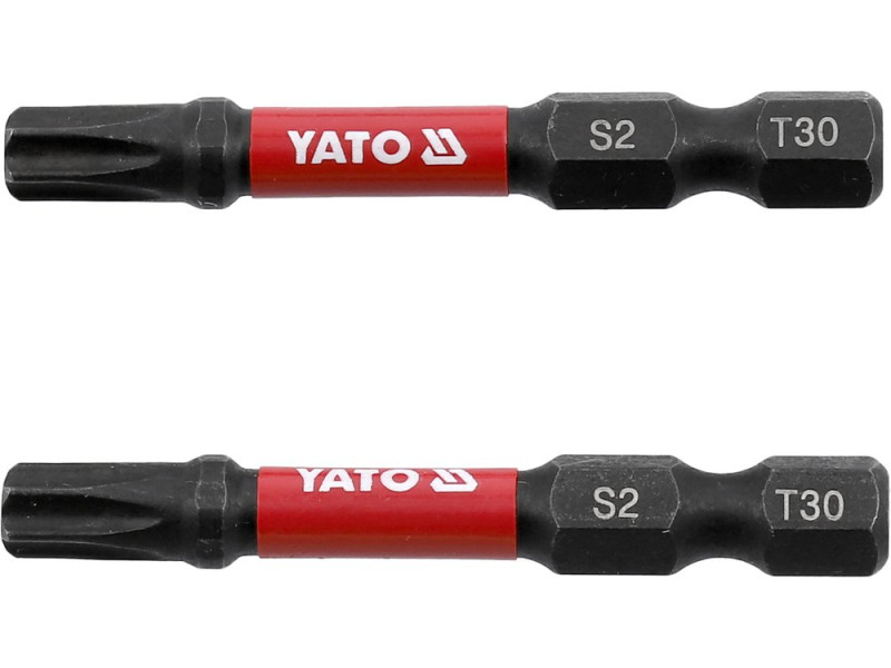 Набор бит ударных Torx T30 1/4" 50 мм YATO YT-78056, S2, 2 шт