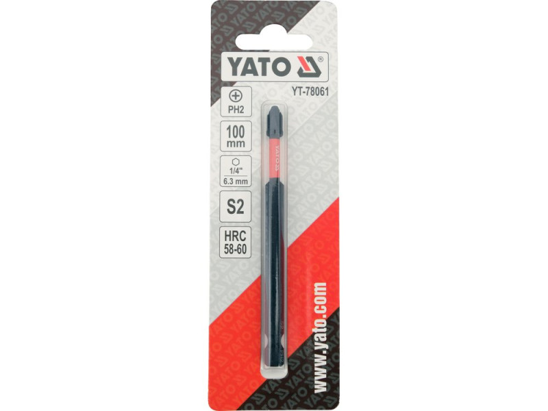 Біта ударна PH2 1/4" 100 мм YATO YT-78061