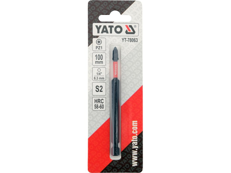 Біта ударна PZ1 1/4" 100 мм YATO YT-78063