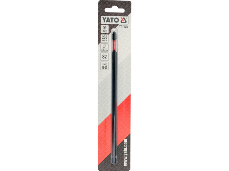 Біта ударна PH2 1/4" 200 мм YATO YT-78070