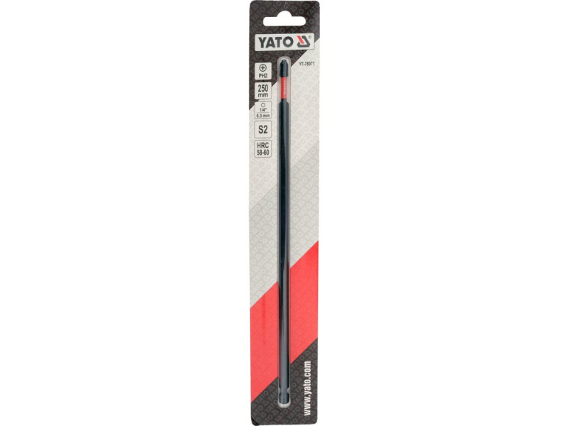 Біта ударна PH2 1/4" 250 мм YATO YT-78071