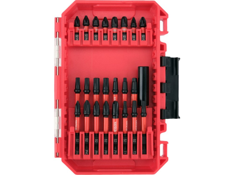 Набор ударных бит YATO YT-78075, 24 шт, 1/4" HEX