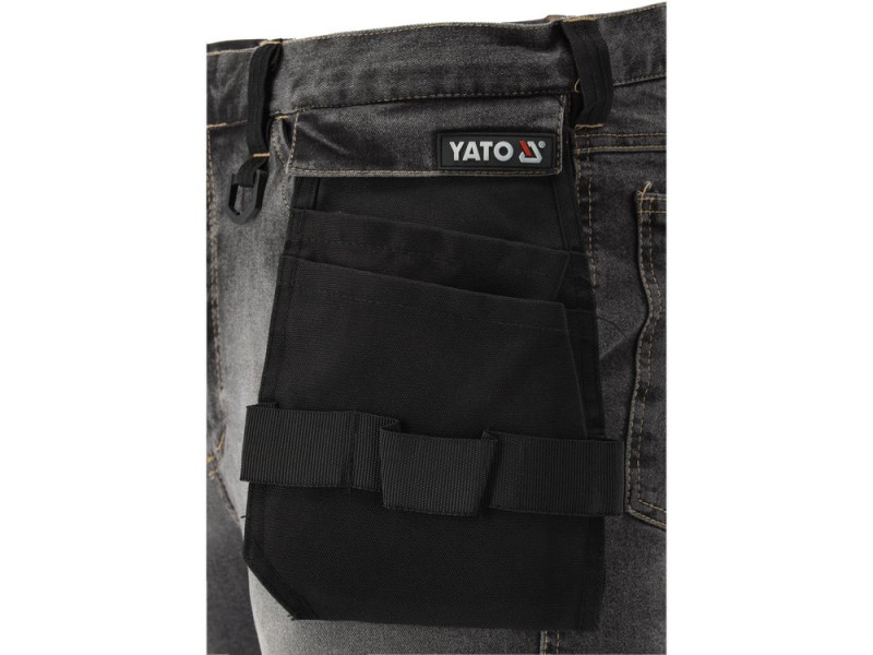 Штани робочі STRETCH JEANS YATO YT-79063, сіро-чорні, розмір L/XL